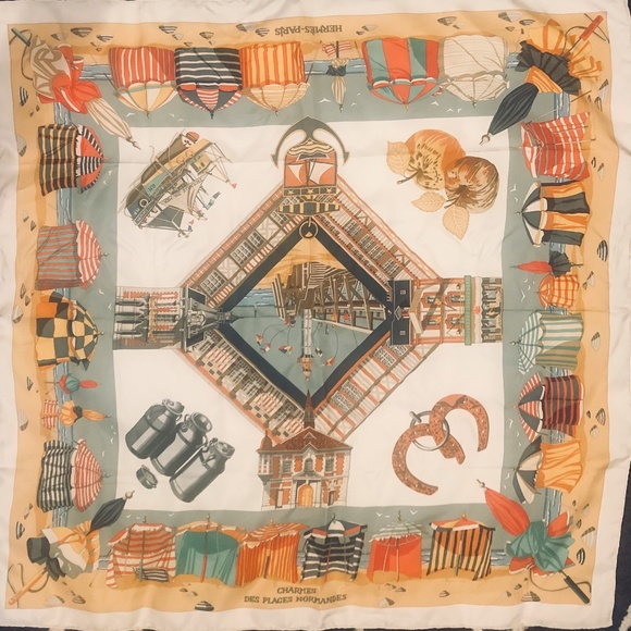 Hermes Accessories - Hermes Silk Printed Scarf